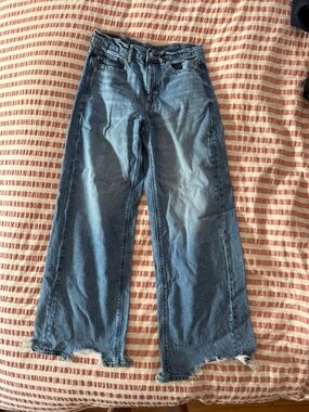 American Eagle high rise baggy wide leg jeans